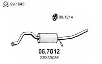 Asso 05.7012 Глушник вихлопних газів кінцевий Asso 05.7012 Глушник вихлопних газів кінцевий