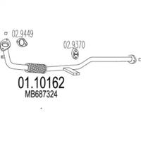 MTS 01.10162 Випускна труба відпрацьованих газів MTS 01.10162 Випускна труба відпрацьованих газів