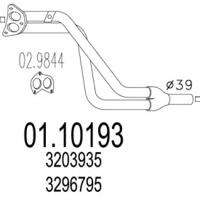 MTS 01.10193 Випускна труба відпрацьованих газів