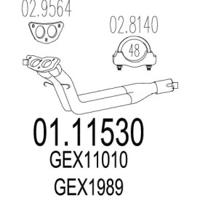MTS 01.11530 Випускна труба відпрацьованих газів