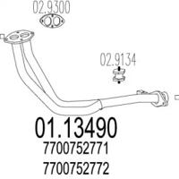 MTS 01.13490 Випускна труба відпрацьованих газів