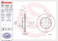 Brembo 09.7056.11 Диск гальмівний Brembo 09.7056.11 Диск гальмівний