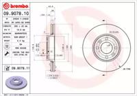 Brembo 09.9078.11 Диск тормозной