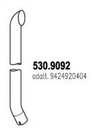 Asso 530.9092 Випускна труба відпрацьованих газів Asso 530.9092 Випускна труба відпрацьованих газів