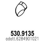 Asso 530.9135 Випускна труба відпрацьованих газів Asso 530.9135 Випускна труба відпрацьованих газів