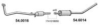 Asso 54.6014 Средний глушитель выхлопных газов Asso 54.6014 Средний глушитель выхлопных газов