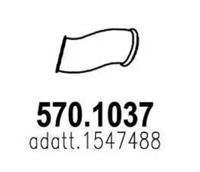 Asso 570.1037 Випускна труба відпрацьованих газів