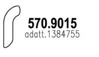 Asso 570.9015 Випускна труба відпрацьованих газів Asso 570.9015 Випускна труба відпрацьованих газів
