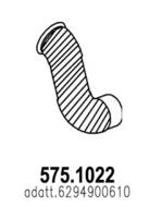 Asso 575.1022 Випускна труба відпрацьованих газів Asso 575.1022 Випускна труба відпрацьованих газів