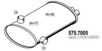 Asso 575.7005 Середній кінцевий глушник ог