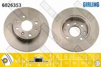 Girling 6026353 Brake disc