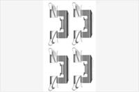 MGA A323 Монтажний комплект гальмівних колодок MGA A323 Монтажний комплект гальмівних колодок