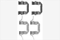 MGA A353 Монтажний комплект гальмівних колодок MGA A353 Монтажний комплект гальмівних колодок