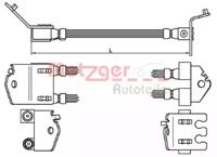 Metzger 4112539 Hose assy brake