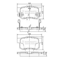 Nipparts J3614008 Колодки гальмівні Nipparts J3614008 Колодки гальмівні