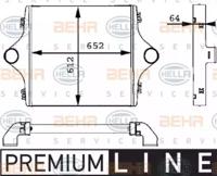 Hella 8ML 376 723-741 Радіатор інтеркулера