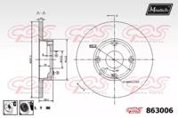 Maxtech 863006.6060 Brake disc