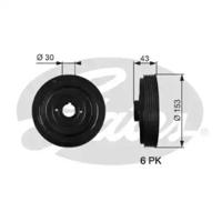 Gates TVD1005 Шків колінвала