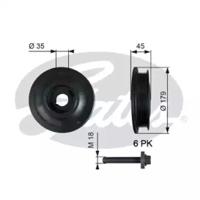 Gates TVD1012A Шків колінвала