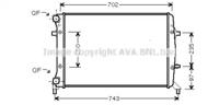 Ava VWA2272 Радіатор охолодження двигуна Ava VWA2272 Радіатор охолодження двигуна