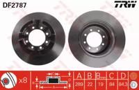TRW DF2787 Brake disc
