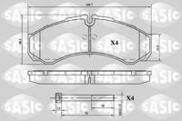 Sasic 6216040 Колодки гальмівні
