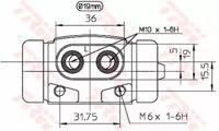 TRW BWD184 Циліндр гальмівний робочий