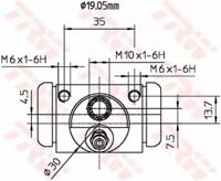 TRW BWD313 Cylinder drum brake TRW BWD313 Cylinder drum brake