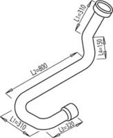 Dinex 68211 Exhaust pipe