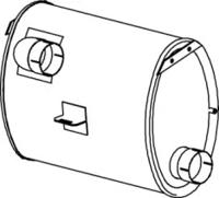 Dinex 69319 Середній кінцевий глушник ог