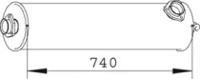 Dinex 74335 Середній глушник вихлопних газів Dinex 74335 Середній глушник вихлопних газів