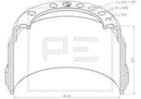 PE Automotive 146.073-00A Барабан гальмівний PE Automotive 146.073-00A Барабан гальмівний