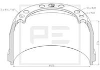 PE Automotive 146.088-00A Барабан гальмівний PE Automotive 146.088-00A Барабан гальмівний