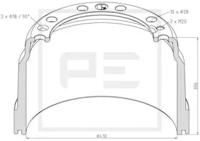 PE Automotive 146.137-00A Барабан гальмівний PE Automotive 146.137-00A Барабан гальмівний
