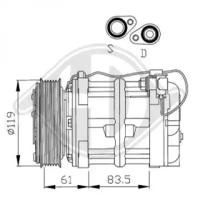 Diederichs 7762100 Компресор кондиціонера Diederichs 7762100 Компресор кондиціонера
