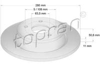 Topran 304 249 Brake disc