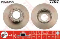 TRW DF4985S Brake disc