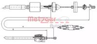 Metzger 102843 Трос зчеплення Metzger 102843 Трос зчеплення
