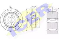 Icer 30787-4250 Комплект гальмівних дисків з колодками