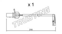 Trusting SU.291 Датчик зносу гальмівних колодок Trusting SU.291 Датчик зносу гальмівних колодок