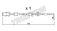 Trusting SU.318 Датчик зносу гальмівних колодок Trusting SU.318 Датчик зносу гальмівних колодок