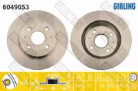 Girling 6049053 Диск тормозной