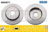 Girling 6064071 Диск тормозной