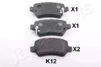 Japanparts PP-K12AF Brake pads