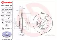 Brembo 09.5802.24 Диск гальмівний Brembo 09.5802.24 Диск гальмівний