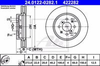 Ate 24.0122-0282.1 Диск гальмівний Ate 24.0122-0282.1 Диск гальмівний