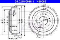 Ate 24.0218-0018.1 Барабан гальмівний Ate 24.0218-0018.1 Барабан гальмівний