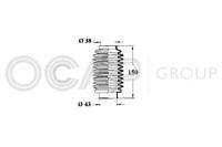 Ocap 1211055 Пыльник рулевой рейки Ocap 1211055 Пыльник рулевой рейки