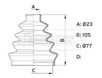 Borg & Beck BCB1001 Dust boot kit axle joint