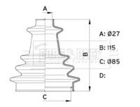 Borg & Beck BCB1003 Dust boot kit axle joint Borg & Beck BCB1003 Dust boot kit axle joint